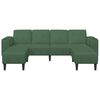 vidaXL Sofa with Cushion Dark Green 250 x 188 x 76 cm Corduroy Fabric