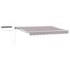 vidaXL Electric Retractable Awning Light Grey and White 3 x 2 m