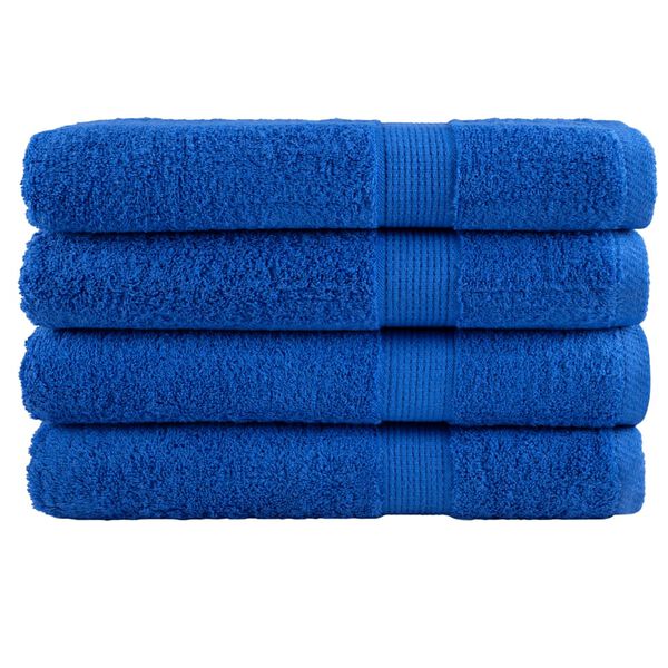 vidaXL Premium Towels "SOLUND" 4 pcs Blue 100x200 cm 600 gsm