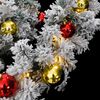 vidaXL Christmas Garland with Baubles and LED Lights Green 10 m PVC