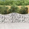 vidaXL Arched Gabion Baskets 3 pcs 200x30x80/100 cm Galvanised Iron