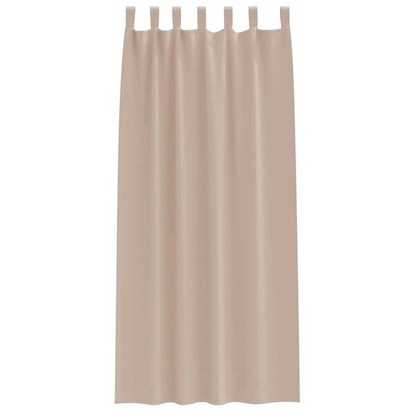 vidaXL Blackout Curtains with Rings 2 pcs Taupe 245 x 140 cm Polyester