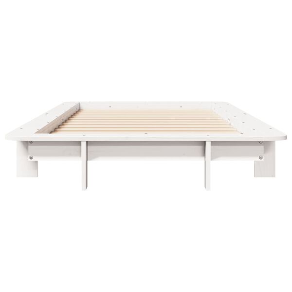 vidaXL Bed Frame without Mattress White 100x200 cm Solid Wood Pine