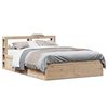 vidaXL Bed Frame with Headboard 140x190 cm Solid Wood Pine