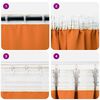 vidaXL Blackout Curtains with Rings 2 pcs Orange 175 x 140 cm