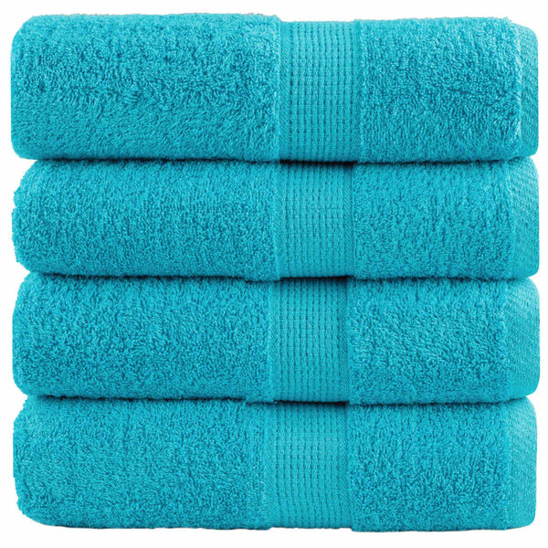 vidaXL Premium Guest Towels SOLUND 4 pcs Turquoise 30x50 cm 600 gsm