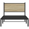 vidaXL Metal Bed Frame without Mattress Sonoma Oak 100x190 cm