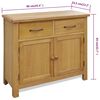 vidaXL Sideboard 90x33.5x83 cm Solid Oak Wood