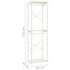vidaXL Wardrobe White 60x40x213 cm Metal and Engineered Wood