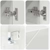 vidaXL Bathroom Furniture Set Wall-mounted 5 pcs High Gloss White
