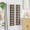 vidaXL Wall Mounted Wine Racks for 12 Bottles 2 pcs Black Iron