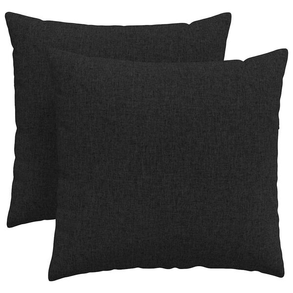 vidaXL Sofa Pillows 2 pcs Black 45 x 45 cm Fabric