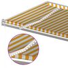 vidaXL Manual Retractable Awning with LED 5x3.5 m Yellow and White