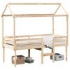 vidaXL High Sleeper Bed without Mattress 75x190 cm Small Single Solid Wood Pine