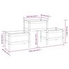 vidaXL Planter 178.5x44x75 cm Solid Wood Pine