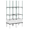 vidaXL Garden Planter with Trellis White 80x40x142.5 cm PP