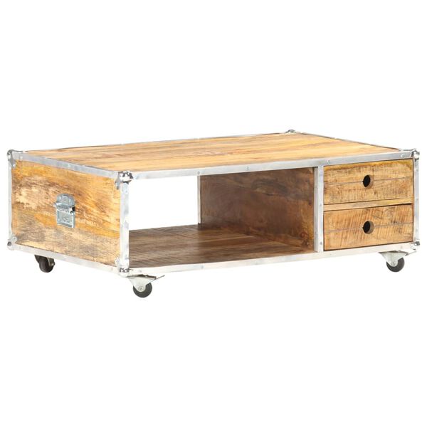 vidaXL Coffee Table 89x59x33 cm Solid Rough Mango Wood