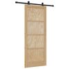 vidaXL Sliding Door ORKDAL Brown 86 x 211 cm Solid Pine Wood