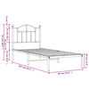 vidaXL Metal Bed Frame without Mattress with Headboard White 80x200cm