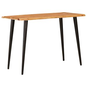 vidaXL Dining Tables Brown and Black 110 x 55 x 75 cm Solid Mango Wood
