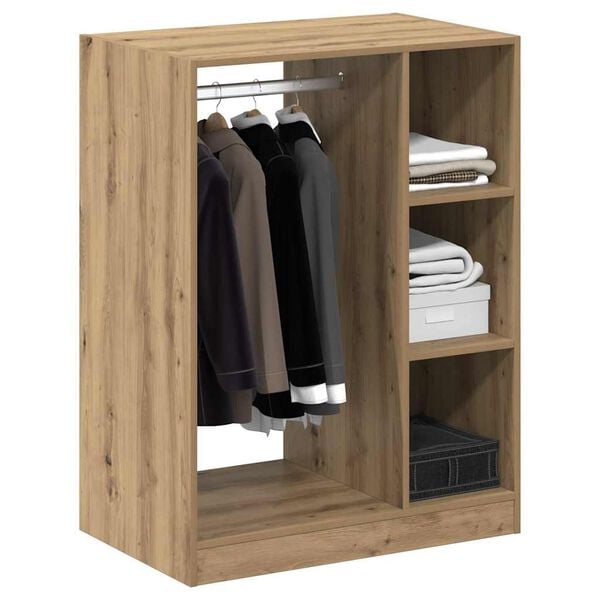 vidaXL Wardrobe with Shelf with Storage Artisan Oak 77 x 48 x 102 cm