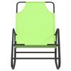 vidaXL Rocking Sun Loungers 2 pcs Green Steel and Textilene