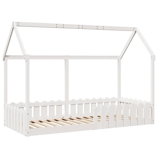 vidaXL Kids' House Bed Frame without Mattress White 90x190 cm Single