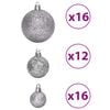 vidaXL Christmas Baubles 100 pcs Grey 3 / 4 / 6 cm