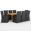 vidaXL Garden Dining Set | Black