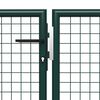 vidaXL Garden Gate Steel 400x200 cm Green