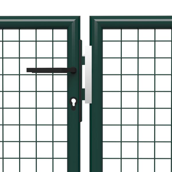 vidaXL Garden Gate Steel 400x200 cm Green