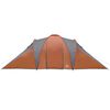 vidaXL Family Tent Dome 6-Person Grey and Orange Waterproof