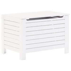 vidaXL Storage Box with Lid RANA White 80x49x54 cm Solid Wood Pine