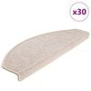 vidaXL Self-adhesive Stair Mats 30 pcs 65 x 24 x 4 cm Non-Slip Taupe