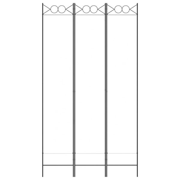 vidaXL 3-Panel Room Divider White 120x220 cm Fabric