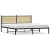 vidaXL Metal Bed Frame without Mattress Sonoma Oak 183x213 cm