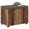 vidaXL Hall Bench with Cushion with Storage Old Wood 60 x 38 x 46 cm