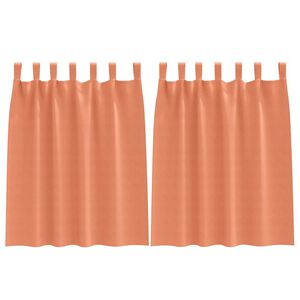 vidaXL Blackout Curtains with Rings 2 pcs Terracotta 140 x 140 cm