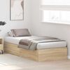 vidaXL Storage Bed Frame Sonoma Oak 70 x 190 cm Engineered Wood