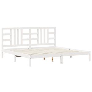 vidaXL Bed Frame without Mattress White 200x200 cm Solid Wood