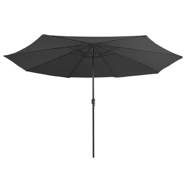 vidaXL Garden Parasol with Metal Pole 390 cm Anthracite
