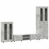 vidaXL TV Cabinet Set FLORIN 3 pcs Concrete Grey Engineered Wood