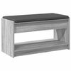 vidaXL Hall Bench with Cushion with Shelf Grey Sonoma 83 x 38 x 45 cm