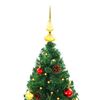 vidaXL Artificial Pre-lit Christmas Tree with Baubles Green 210 cm