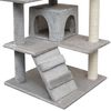 vidaXL Cat Tree with Sisal Scratching Posts 125 cm Grey