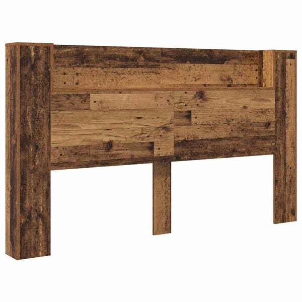 vidaXL Headboard Cabinet Old wood 180 x17 x104.5 cm Engineered wood
