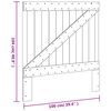 vidaXL Headboard 100x104 cm Solid Wood Pine