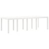 vidaXL Garden Table White 250 x 100 x 73 cm Poly Rattan