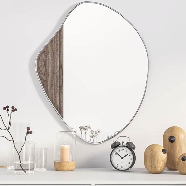 vidaXL Wall Mirror Silver 60x50 cm