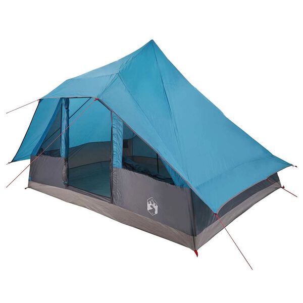 vidaXL Tipi Tent with Roof Blue 364 x 281 x 257 cm Taffeta